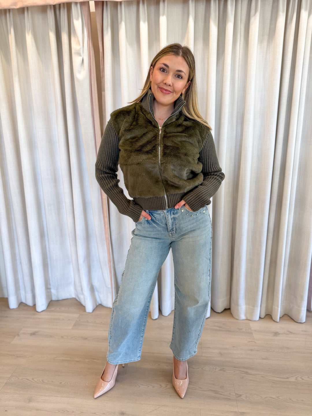 McKay Knitted Jacket Khaki