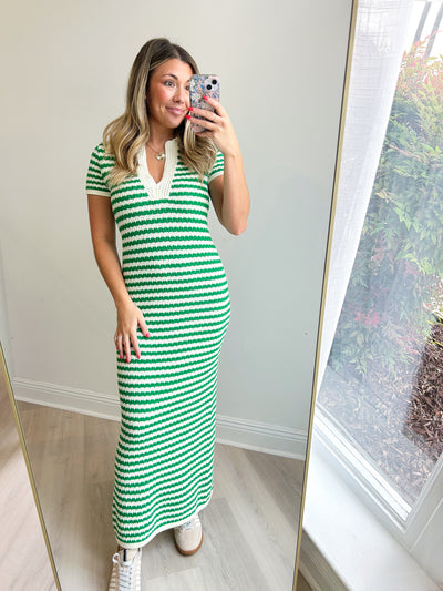 Layla Striped Crochet Dress