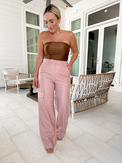 Leather Cargo Pant