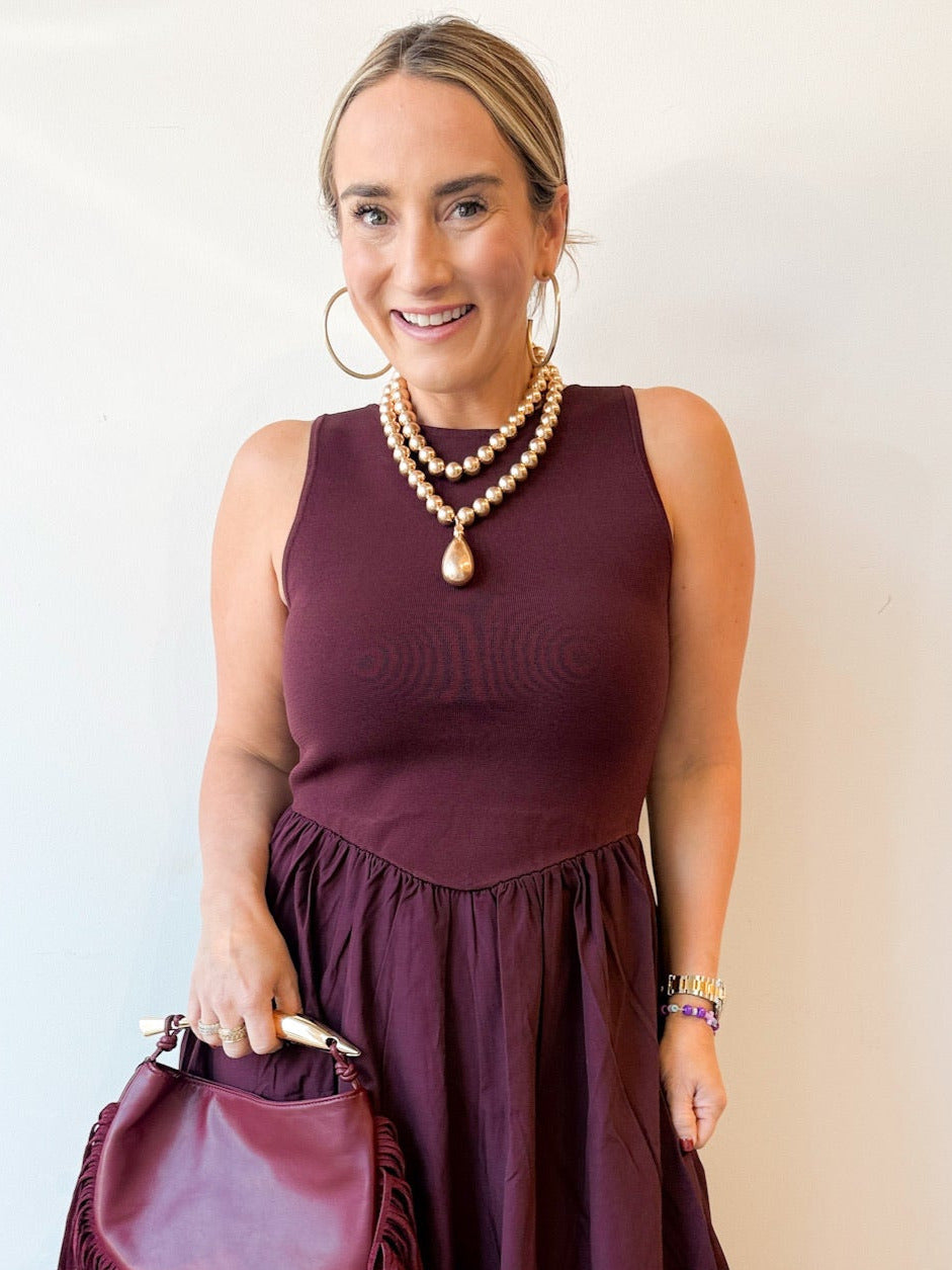 Two Layer Drop Tear Necklace