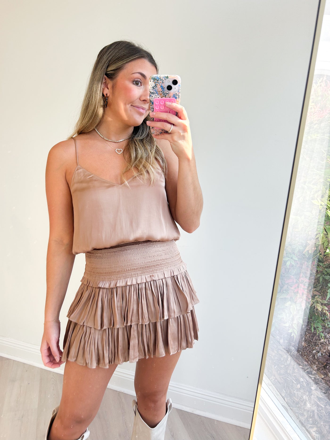 Fiona Smocked Layered Skirt