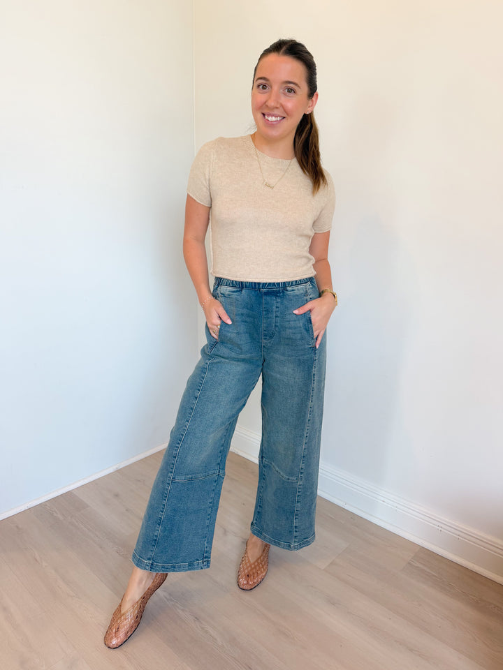 Della Elastic Waist Jean