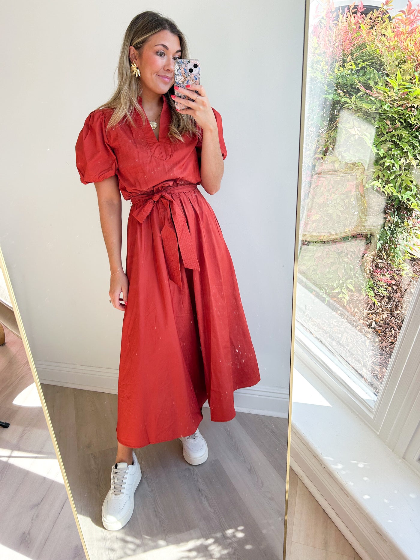 Casey Puff Sleeve Midi Dress