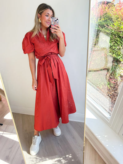 Casey Puff Sleeve Midi Dress