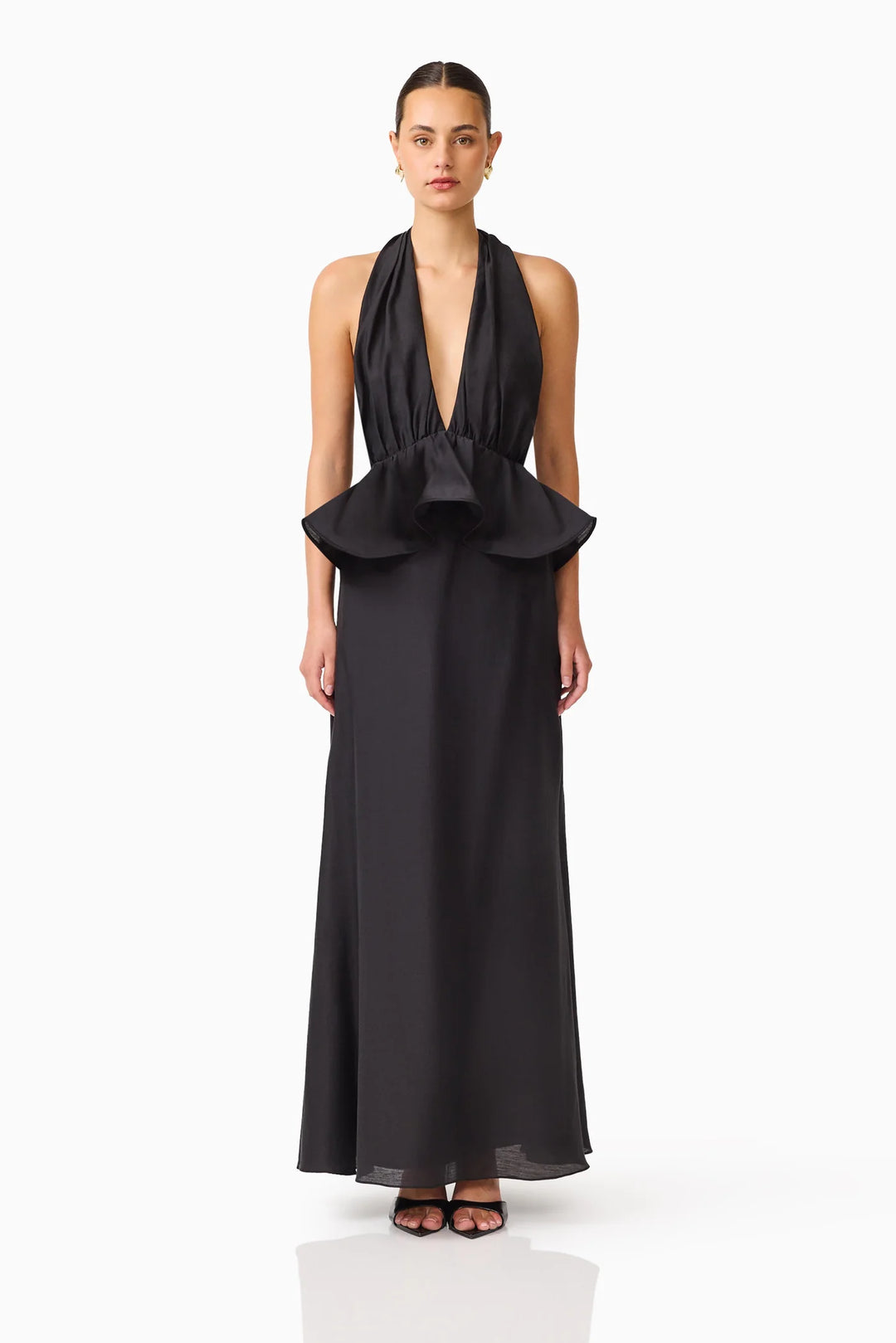 Fiorina Halter Neck Peplum Gown