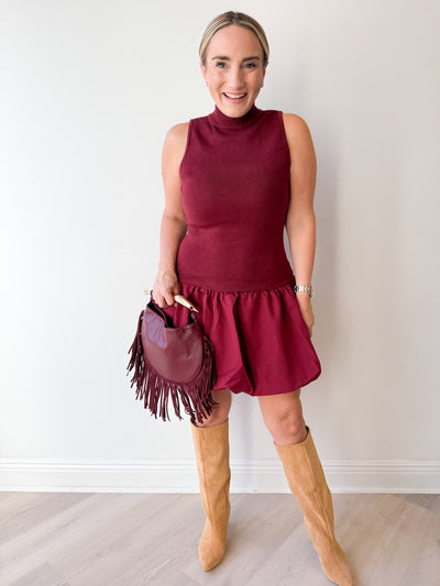 Harley Bubble Skirt Sweater Dress
