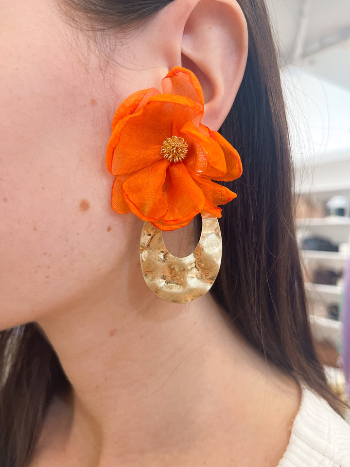 Ari Flower Earring Orange