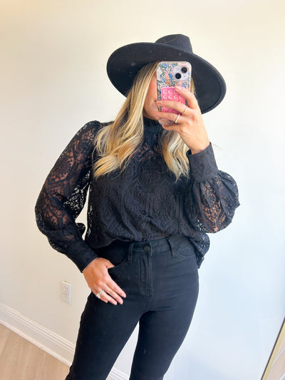 Mychel High Neck Lace Blouse