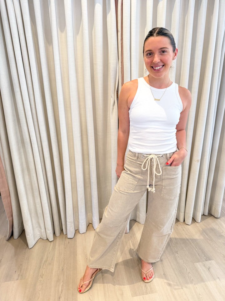 Greta High Rise Barrel Jean