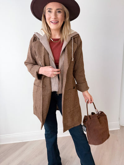 Daniely Detachable Hoodie Two-fer Coat
