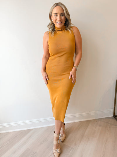 Dane Bodycon Dress Mustard