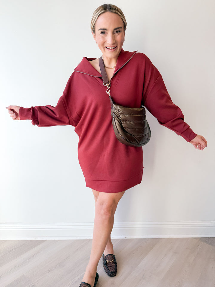Seanni Half Zip Mini Dress