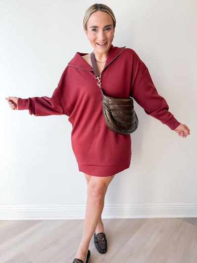 Seanni Half Zip Mini Dress