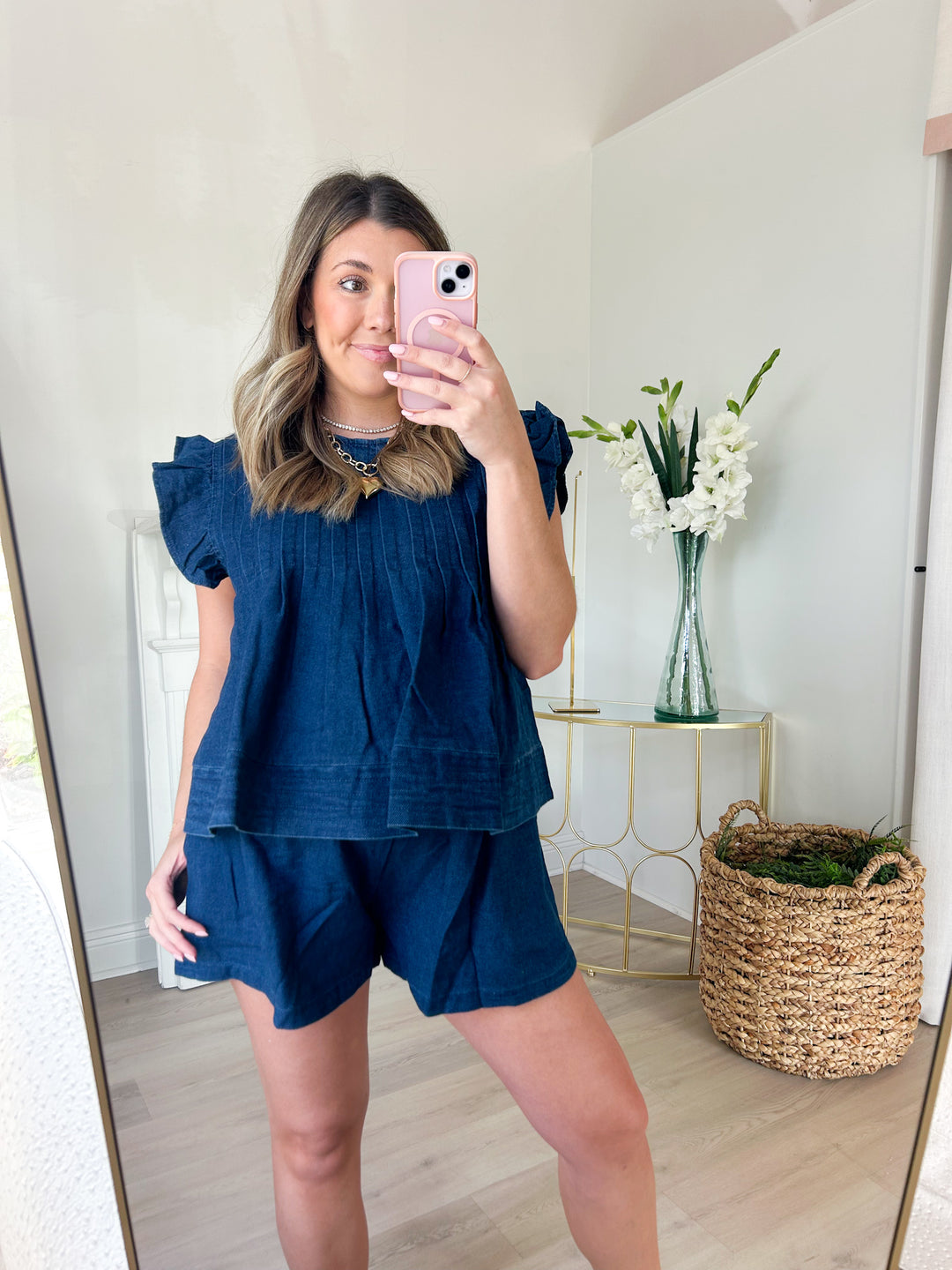 Elise Smocked Waist Shorts