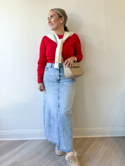 Lainah Sweater Red