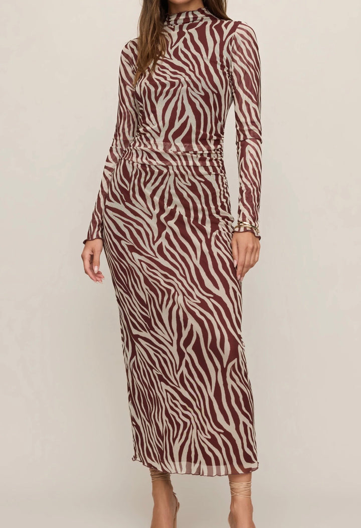 Sevilla Zebra Mesh Midi