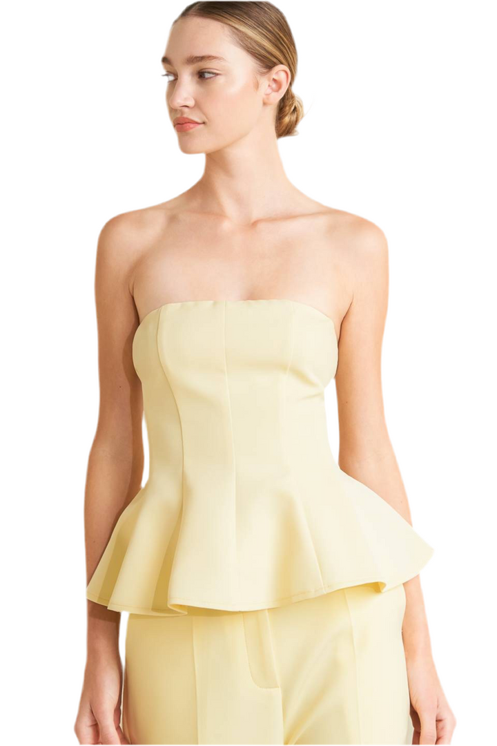 Sami Strapless Top Yellow