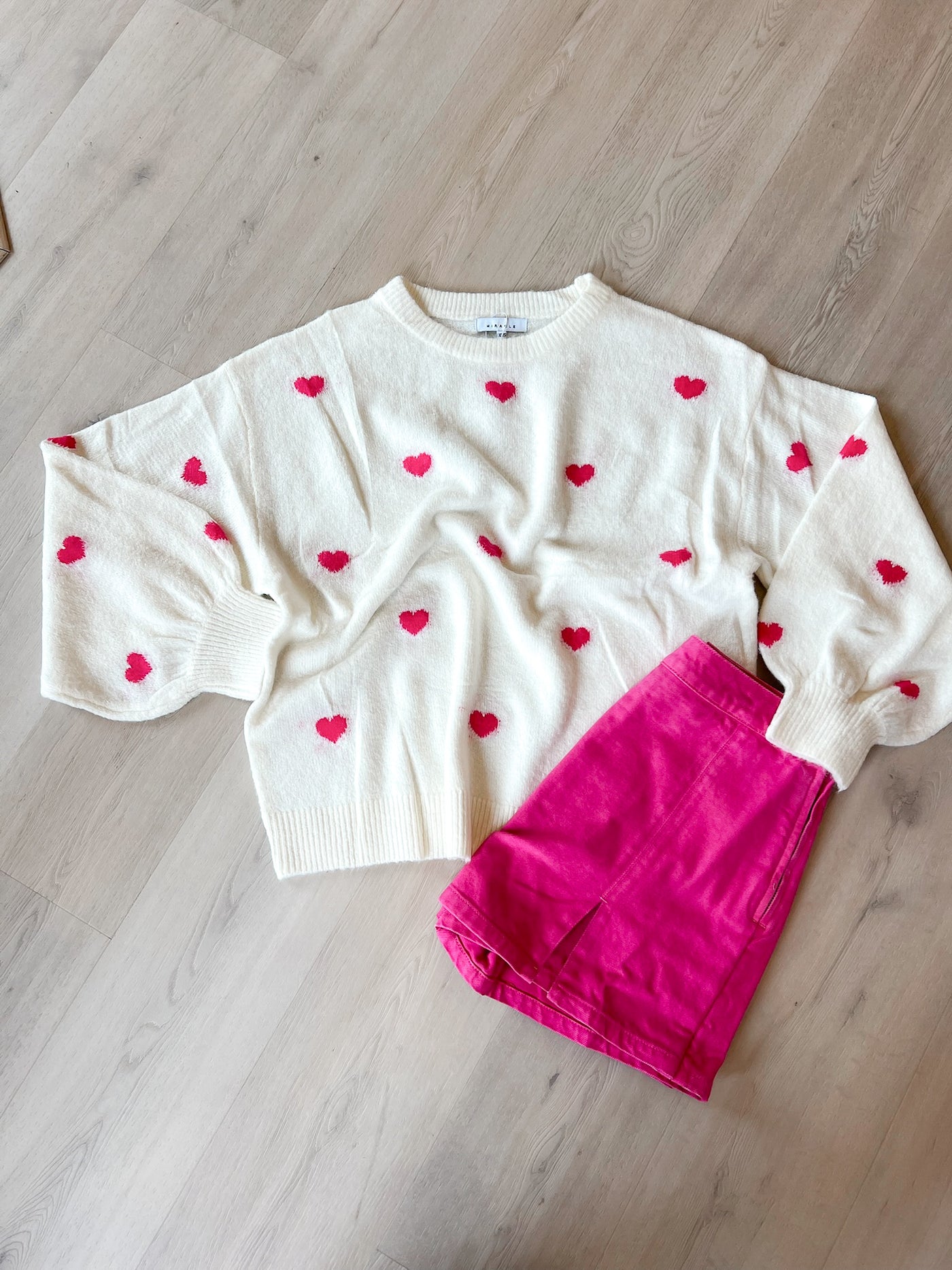 Fuzzy Hearts Sweater