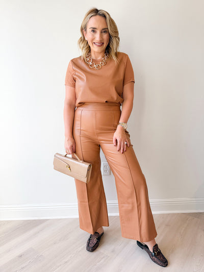 Sparkle Wide Leg Pant Brown Sugar