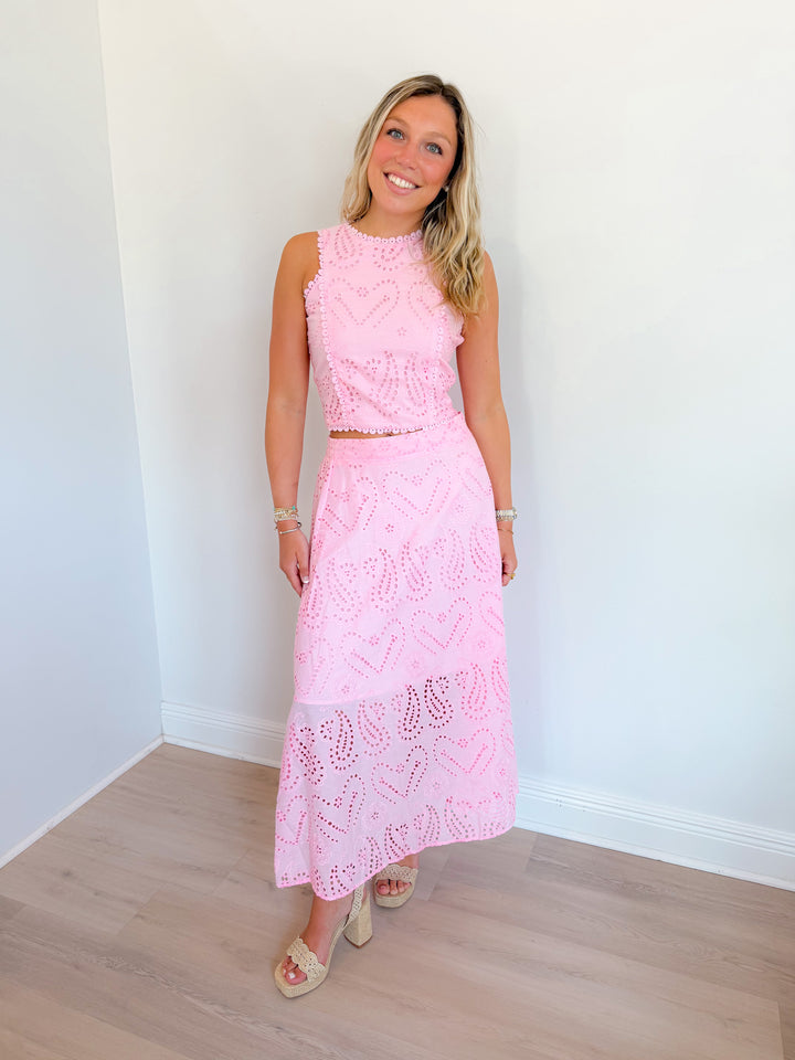 Lydia Eyelet Skirt