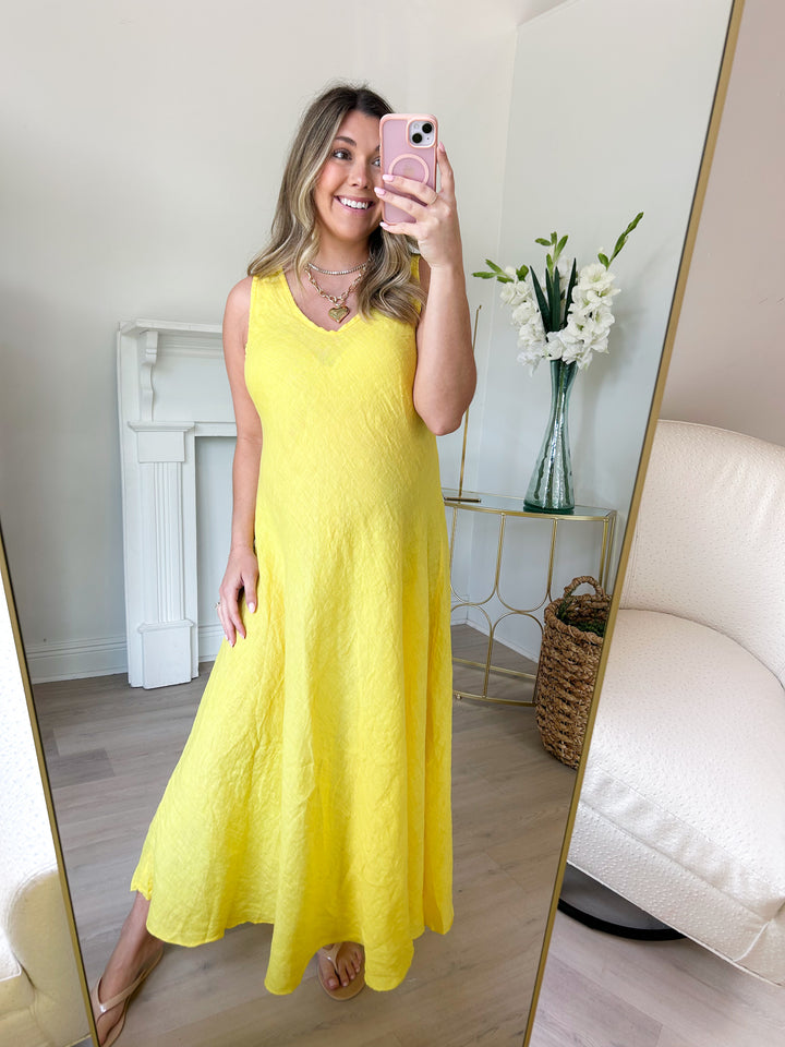 Bianca Linen Maxi Dress