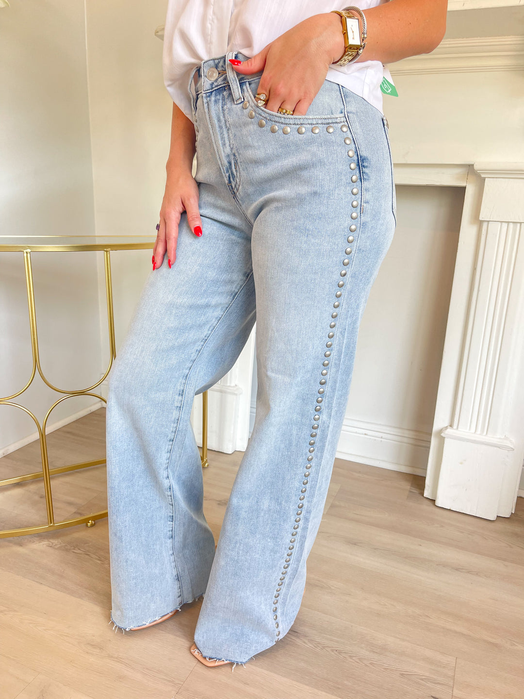 Aaron Studded Denim