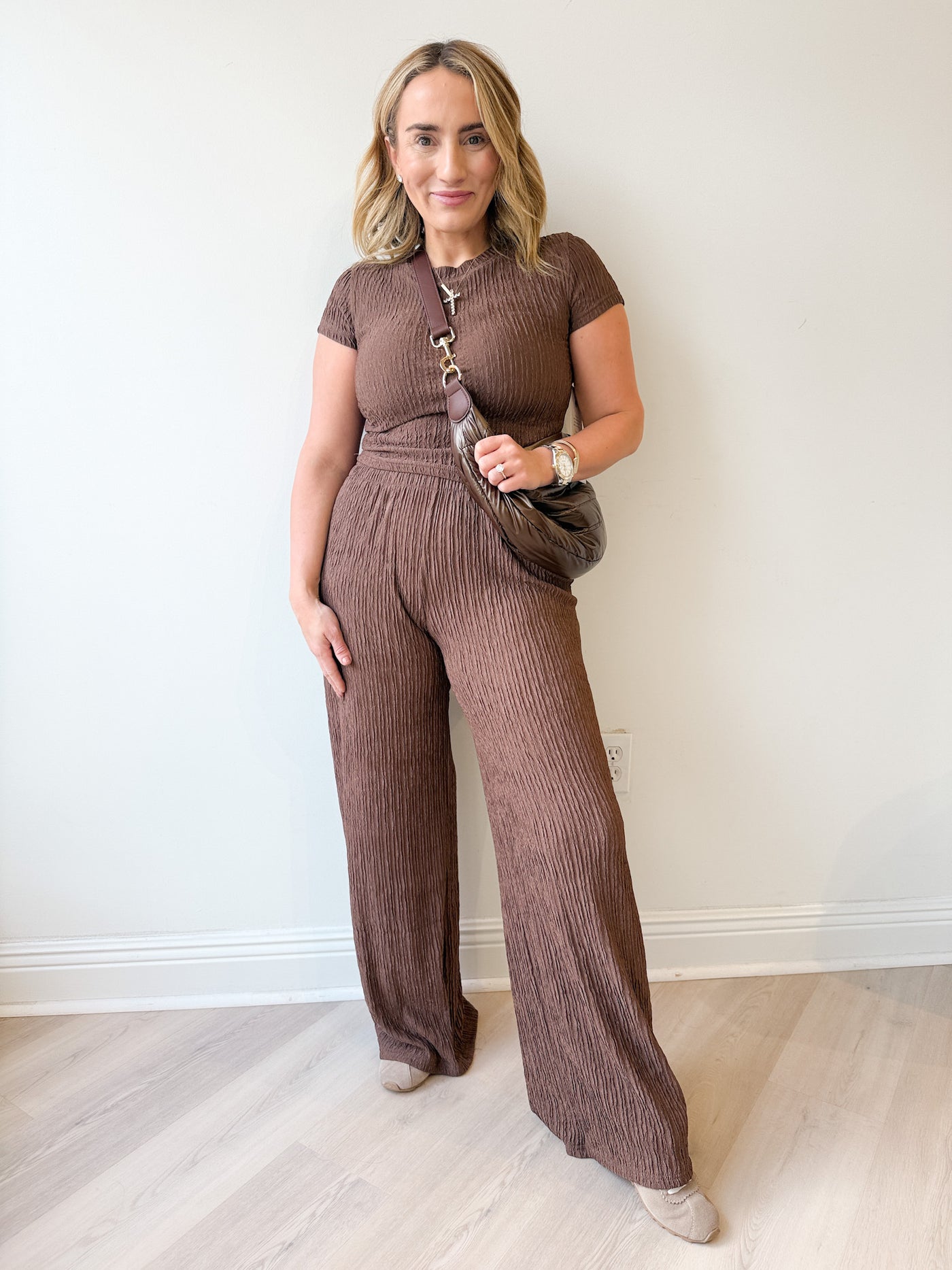 Plissè Crinkle Loungewear Set