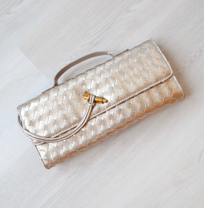 Keni Crossbody gold 12” x 2.4”x 5.5”