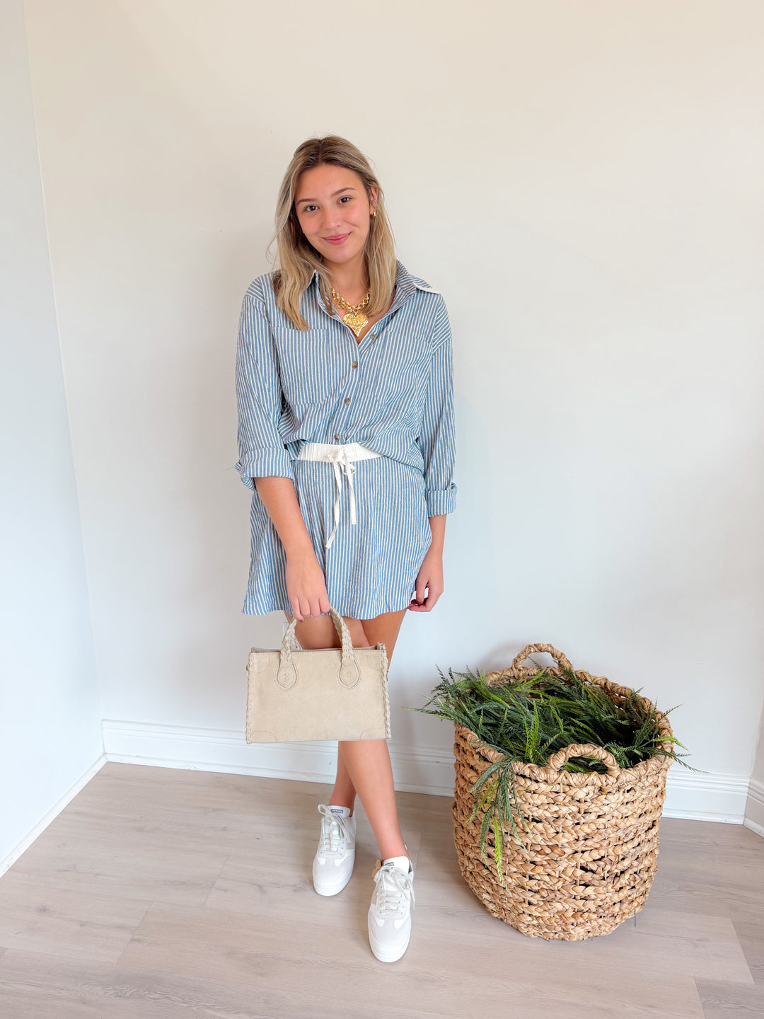 Mallory Skirt Set navy cream