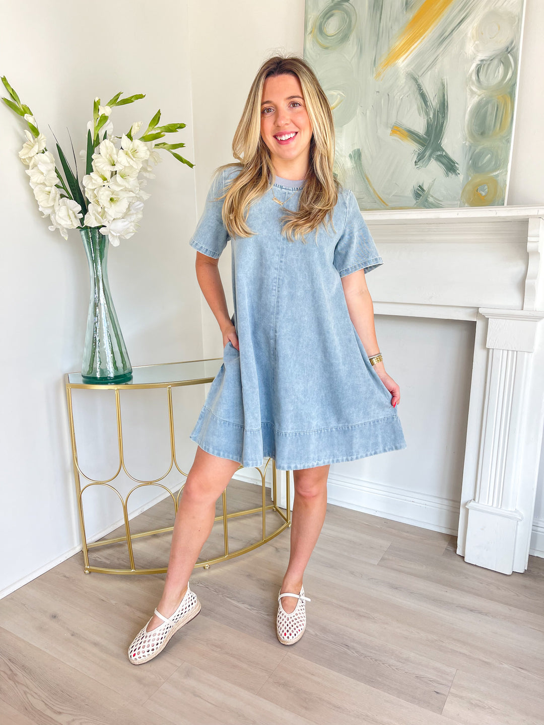 Dahlia Dress Light Denim / L Dahlia Dress Light Denim / L
