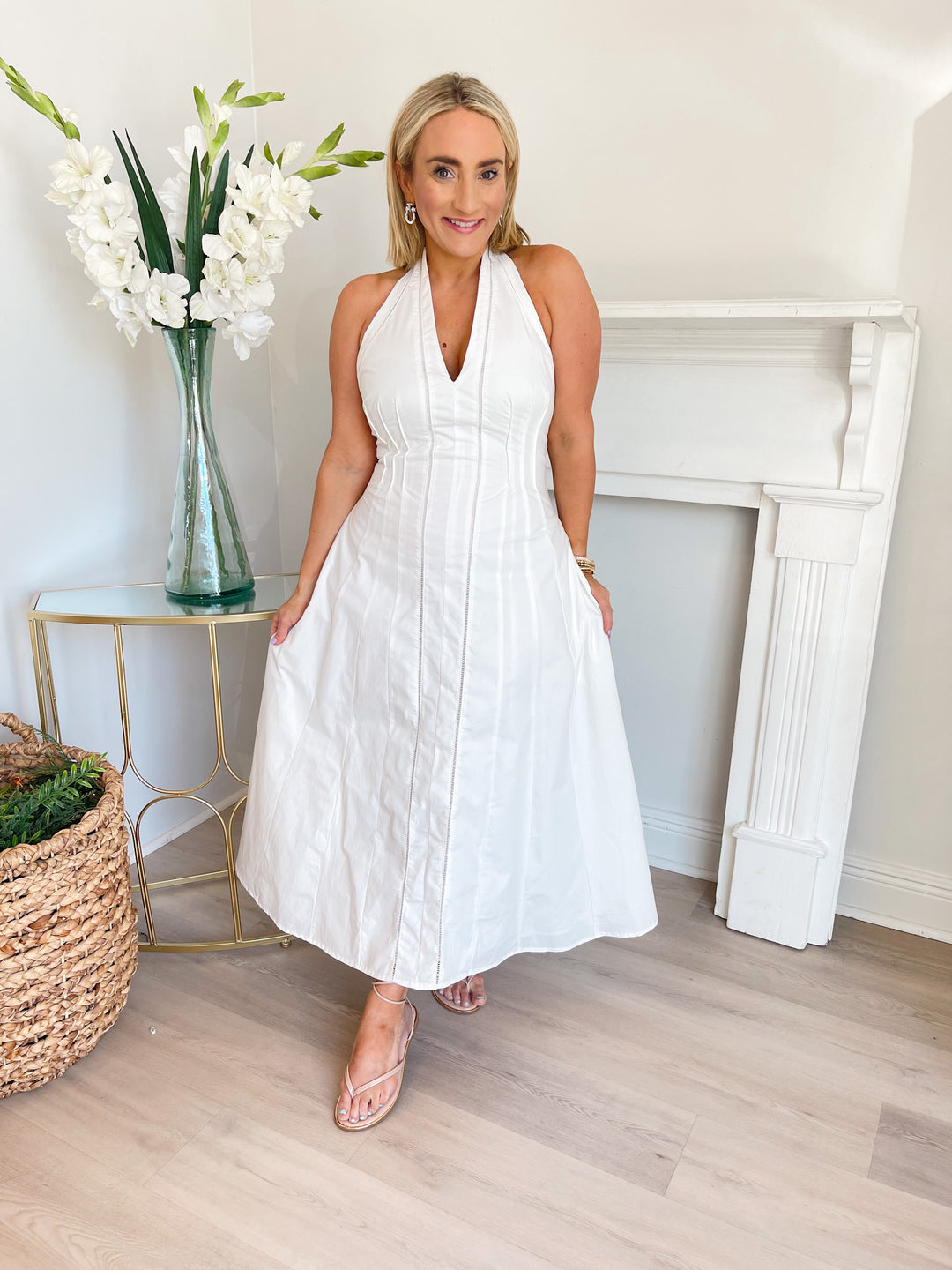 Harissa Halter Midi Dress