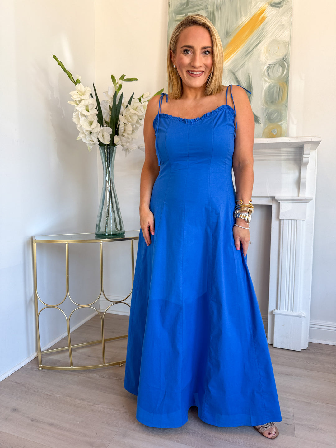 Kaitlyn Shoulder Tie Maxi Dress