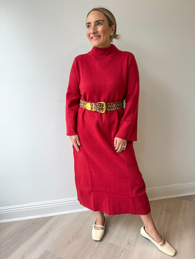Shelly Relaxed Maxi Dress crimson