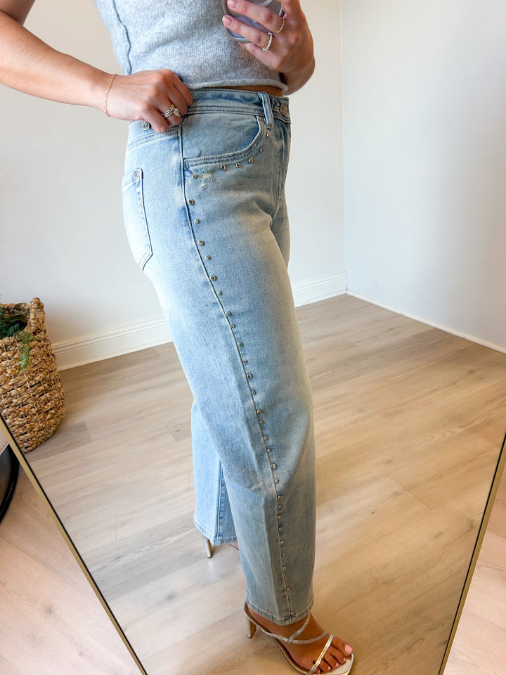 Tokyo Studded Wide Leg Jean