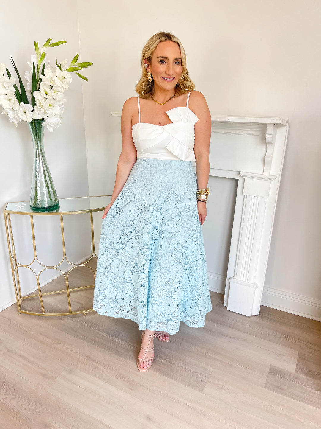Lina Lace Circle Midi Skirt