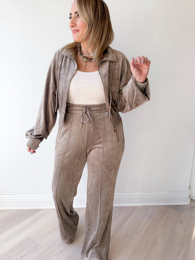 Taylor Velour Pant Set K Coco
