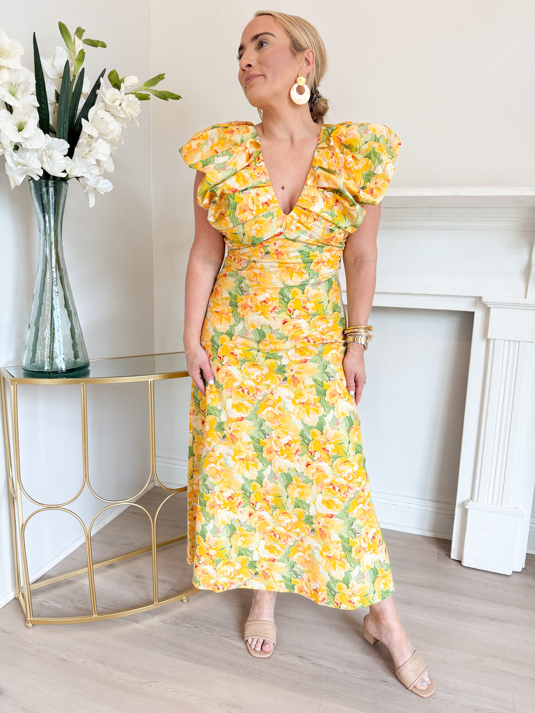 Paisley Floral Midi Dress