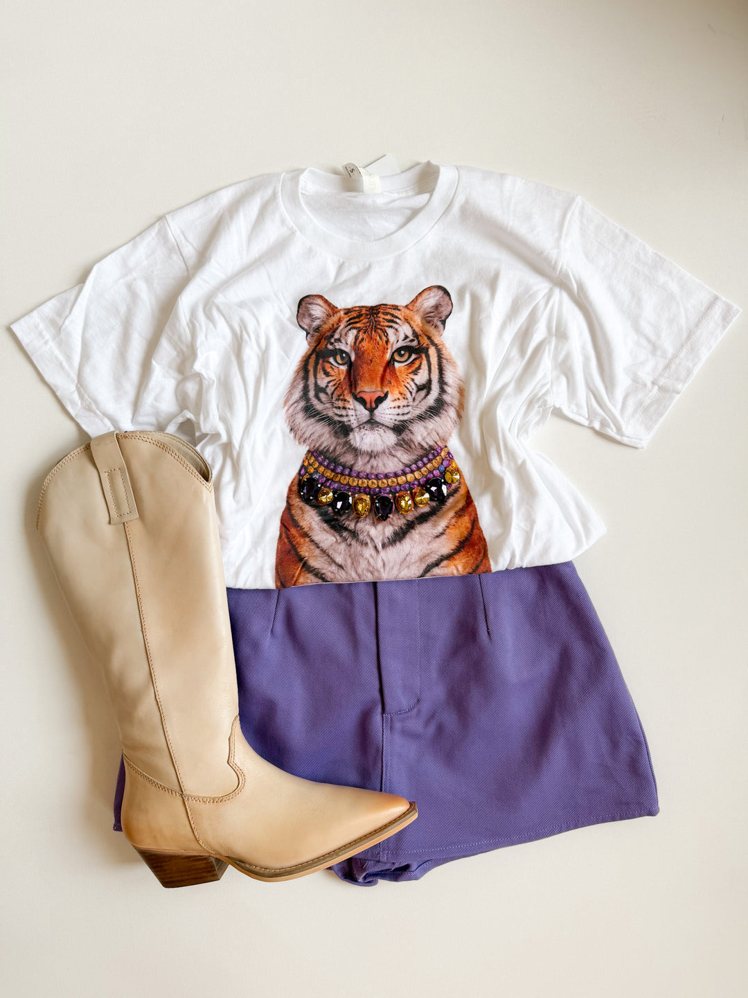 Tiger School Pride Bejeweled Tee