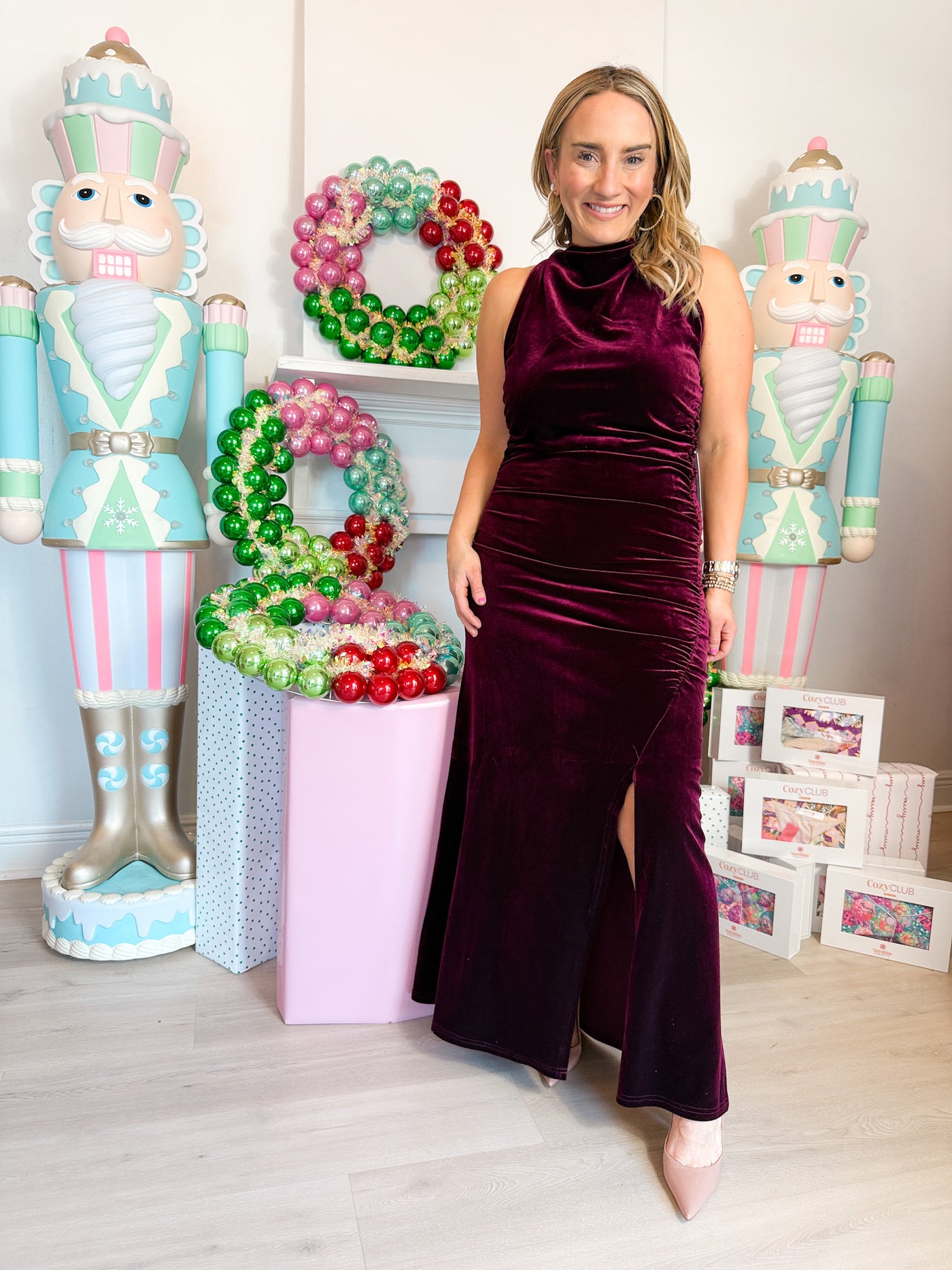 Elle Velvet Halter Dress