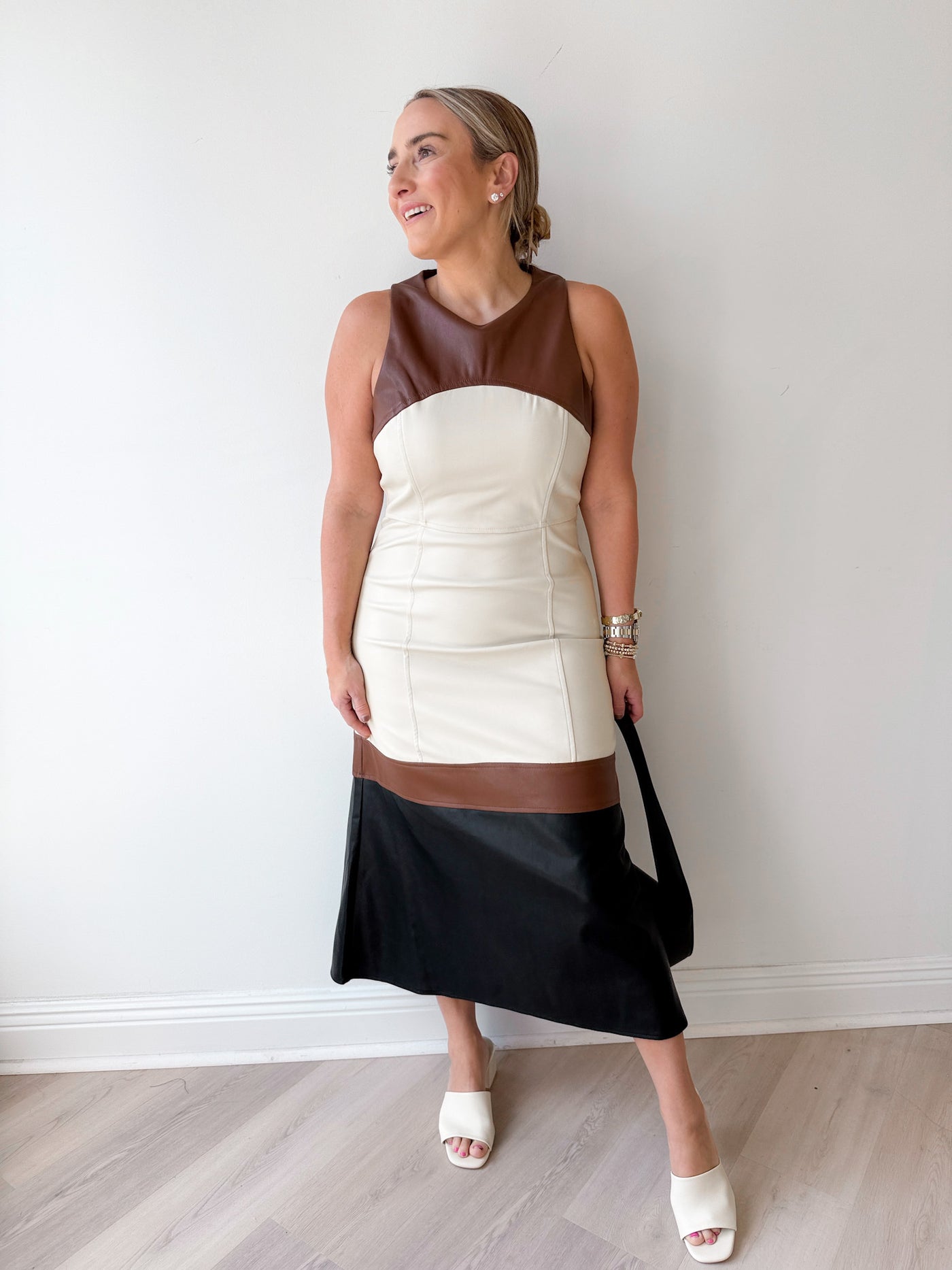 Caspia Colorblock Midi Dress