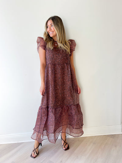 Mey Organza Roice Flutter Midi Dress