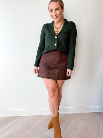 Lynn Button Cardigan olive