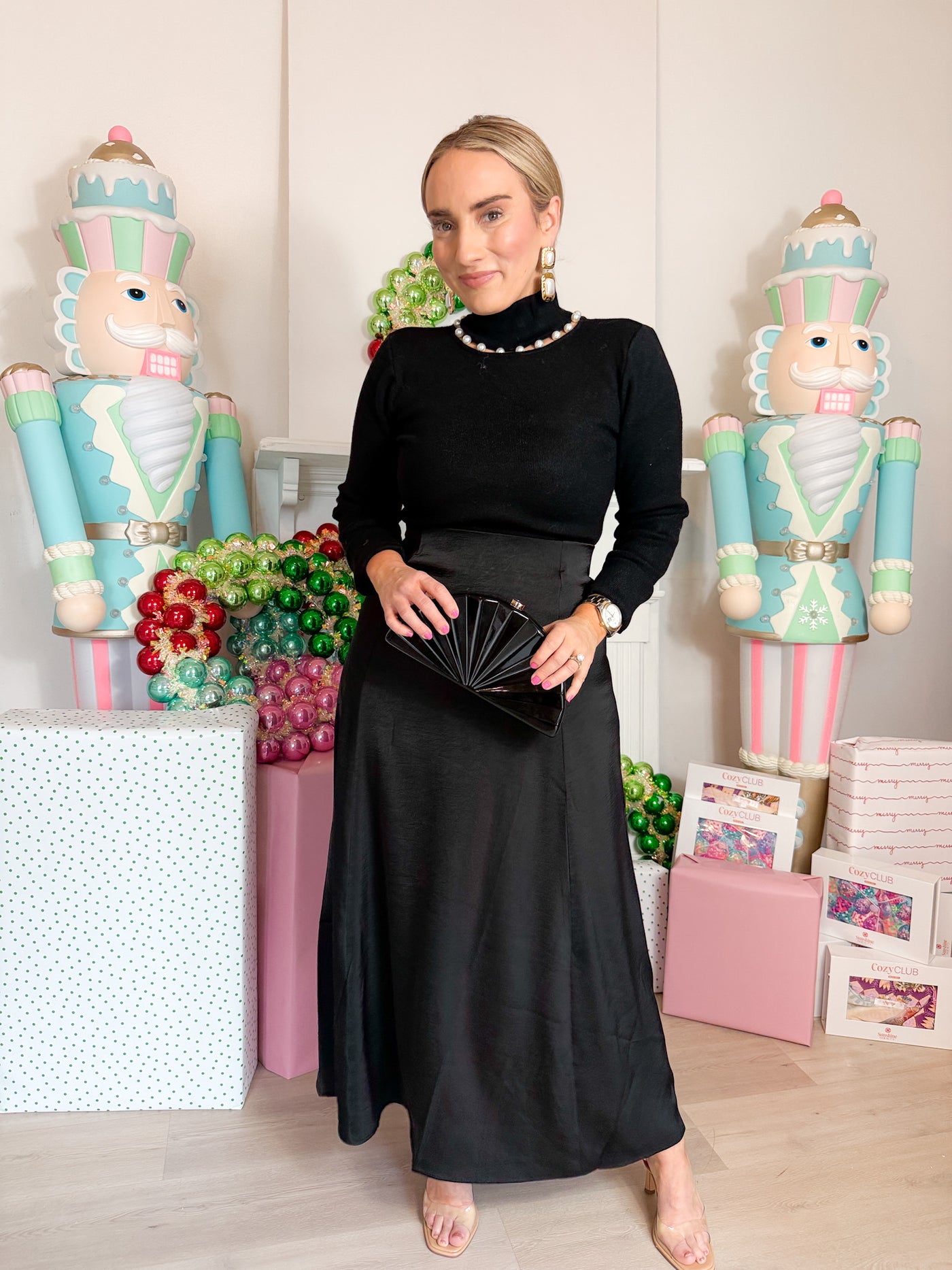 Elodie Pearl Trim Turtleneck Sweater