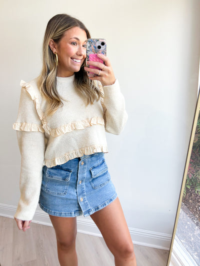 Terri Ruffle Sweater