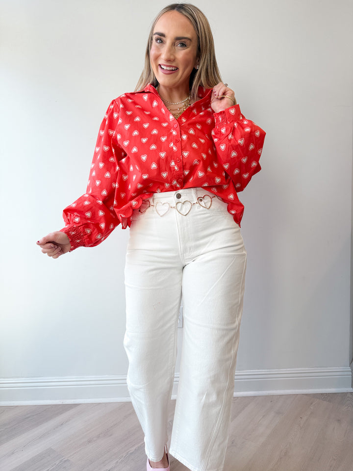 Heart You Poplin Shirt