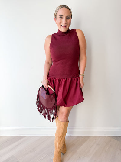Harley Bubble Skirt Sweater Dress