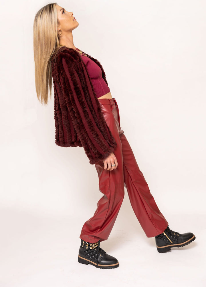 Kenz &amp; Gray Fur Jacket wine