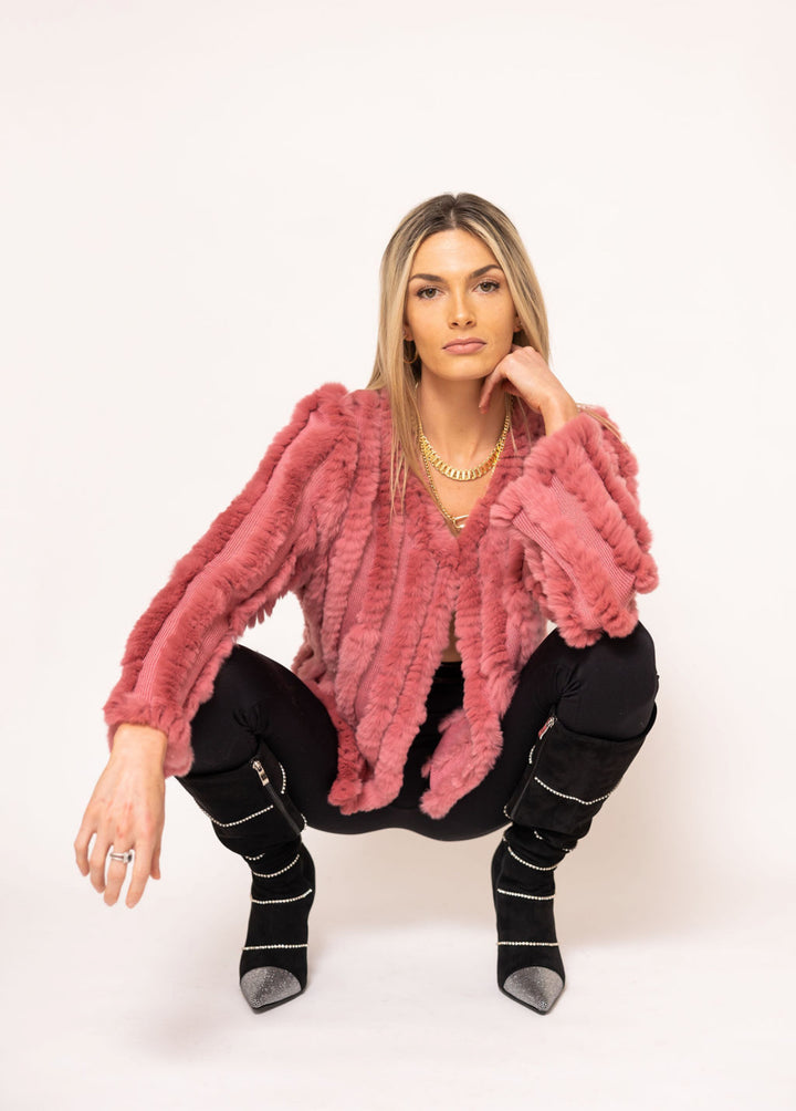 Kenz &amp; Gray Fur Jacket Bubble Gum