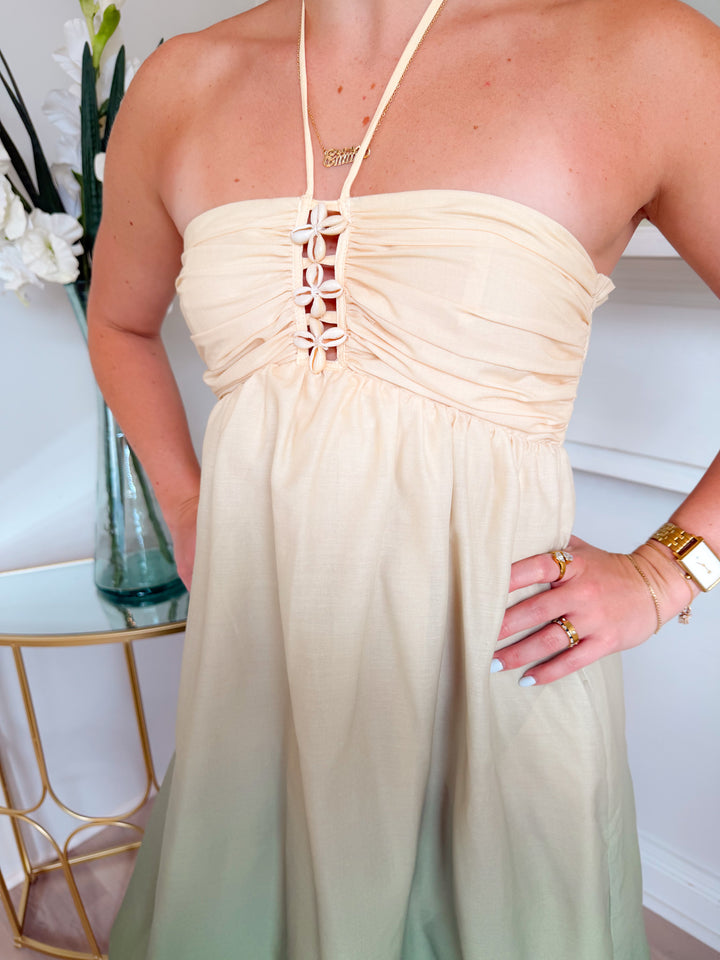 Celine Ombre Halter Maxi Dress