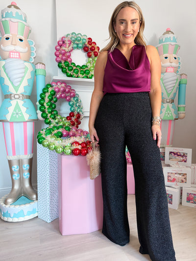 Mona Woven Top Dark Pink